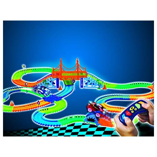 Magic Tracks RC - Circuito luminoso de 4,80 metros modulable y brillante en la oscuridad con 342 accesorios , color/modelo surtido