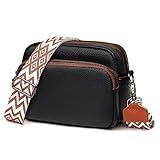 Multifunktionale Brusttasche Für Damen: Die Damentasche aus Leder kann auf einer Schulter oder über dem Körper getragen werden, mit einem abnehmbaren und verstellbaren Schultergurt. Kann als Umhängetasche, Umhängetasche, Geldbörse, Gürteltasche und mehr verwendet werden.