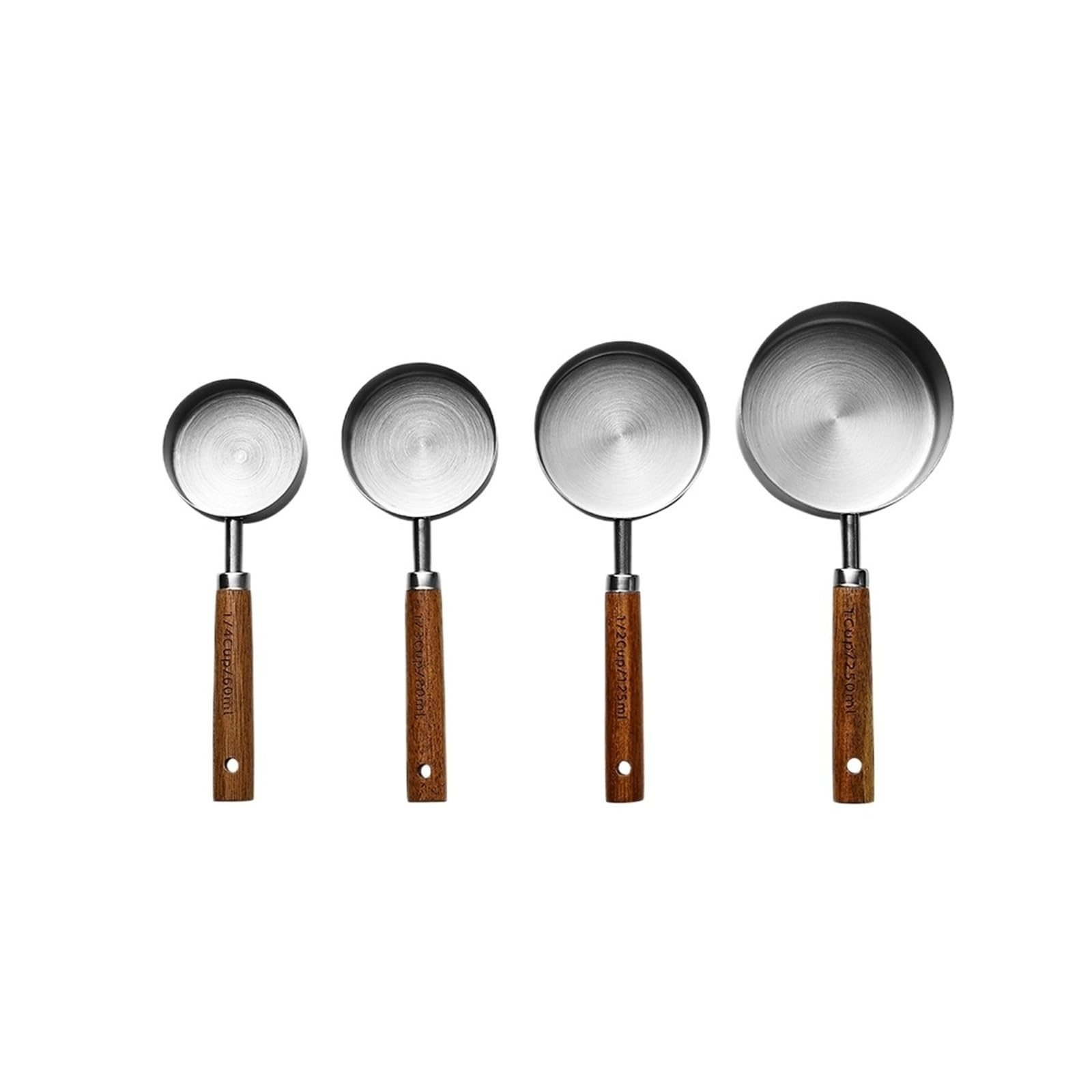 Griff aus Edelstahl, Messbecher, Löffel, Backutensilien(4Pcs Silver L)