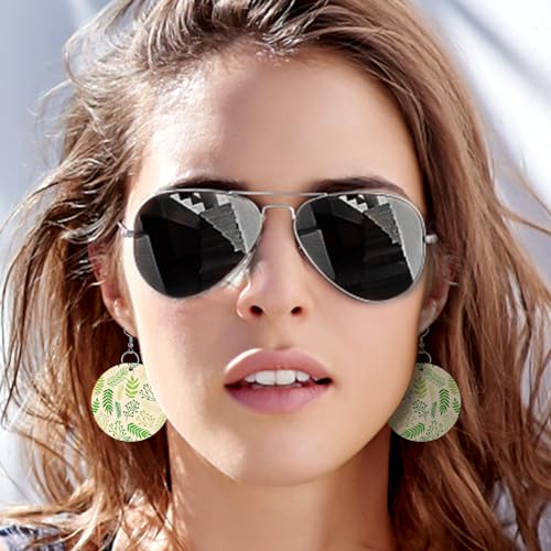 Anjmd 060 280 Pieces Unfinished Wooden Earrings Blanks Wooden Teardrop/Circle/Triangle/Rectangle Shapes Earrings Pendants Wood Earring Pendant Pieces thumb #5