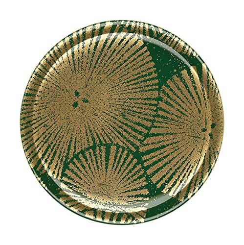 福井クラフト 新 ABS 150 丸 寿司皿 和紙風 緑 松葉 12041310