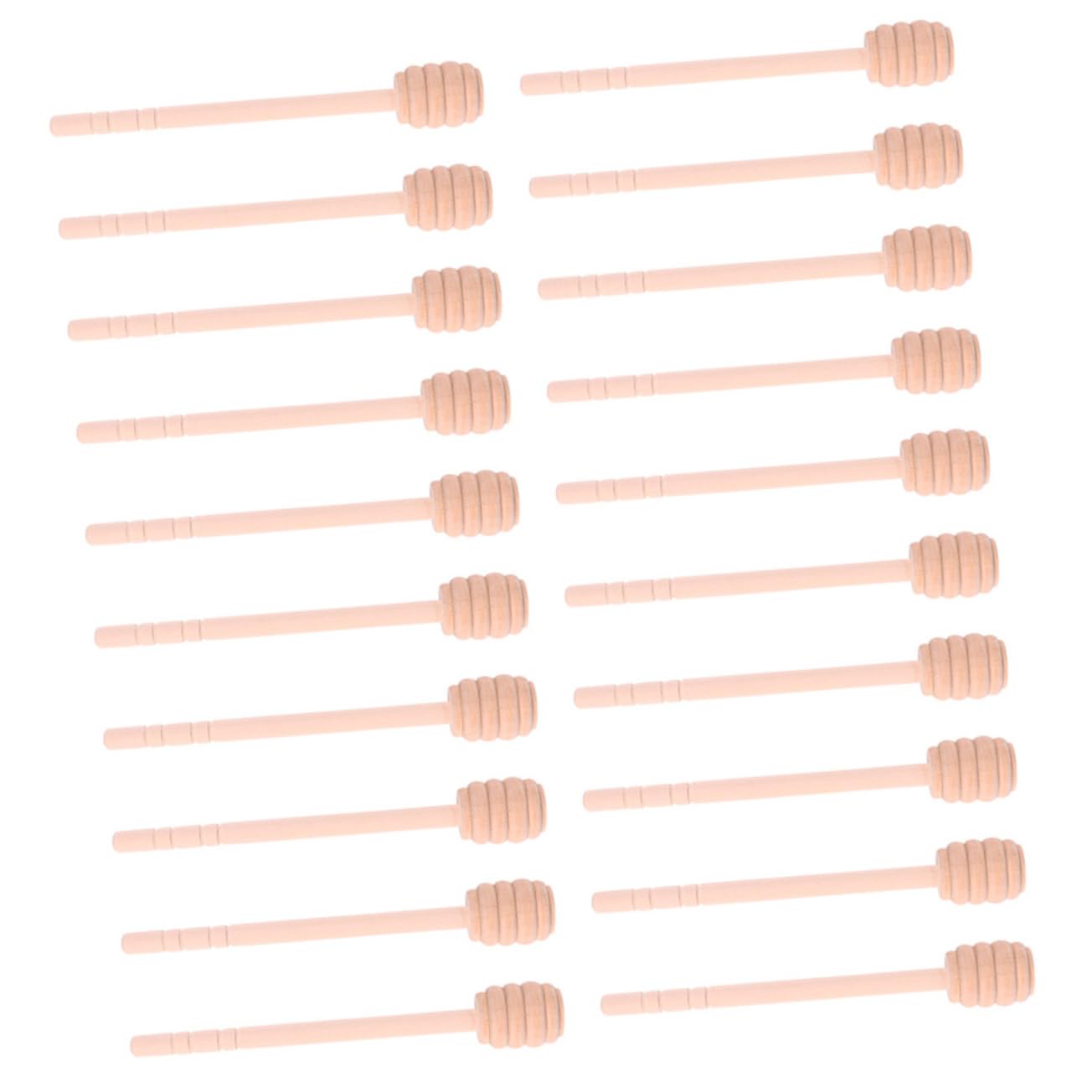 Cabilock 25pcs Wooden Honey Stirrer Honey Sticks Honey Dispenser Stick Honey Pot Sticks Jam Dippers Kitchen Stirring Rods Honey Mixing Sticks Honey Stirring Rods Honey Jar Sticks re-usable