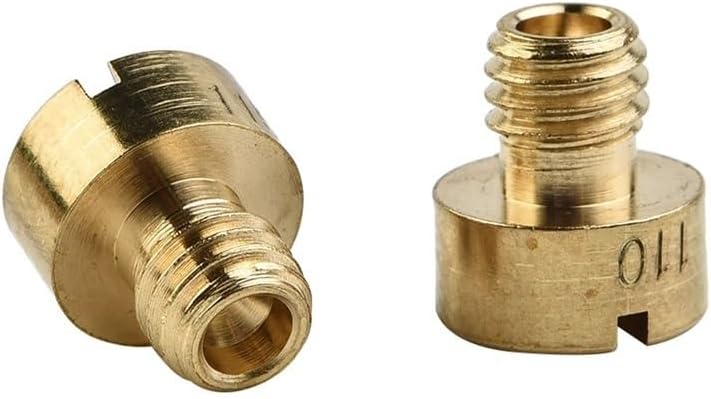 STUDB 15pcs Carburetor Main Jet M5 Thread Compatible for Mikuni VM TM TMX Carburetor Injector Nozzle Size 25cc-250cc Engine Motorcycle Bike