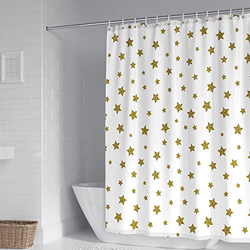 Rideau de douche 165x200cm polyester étoiles KnSam pour salle de bain - 2