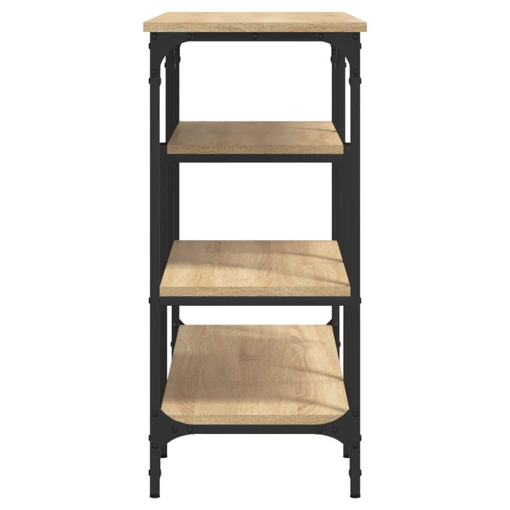 vidaXL Table Console avec étagères chêne Sonoma 100x35x75 cm