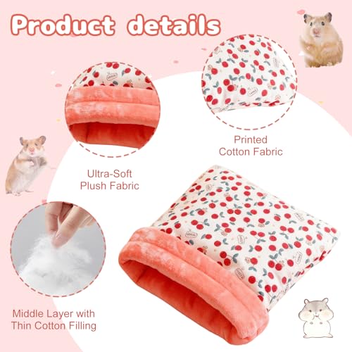 Ourdort Meerschweinchen Bett, Plüsch Meerschweinchen Bett, Kuschelhöhle, Waschbar,Winter,meerschweinchen Haus, Kleintierhaus für Chinchillas,Hamster, Igel,Frettchen,Bartagamen (Rosa)