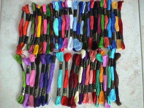 50 PARAG Skeins Assorted Embroidery Cross Stitch Threads Floss 6 Strands Cotton