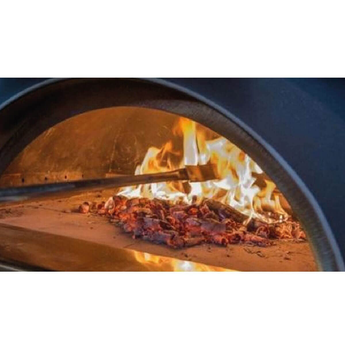 BELLANAPOLI - Forno per pizza da esterno professionale per cottura a 2 pizze 400 °C, forno a legna di alta qualità, in acciaio inox, pietra refrattaria, termometro a 2 ruote
