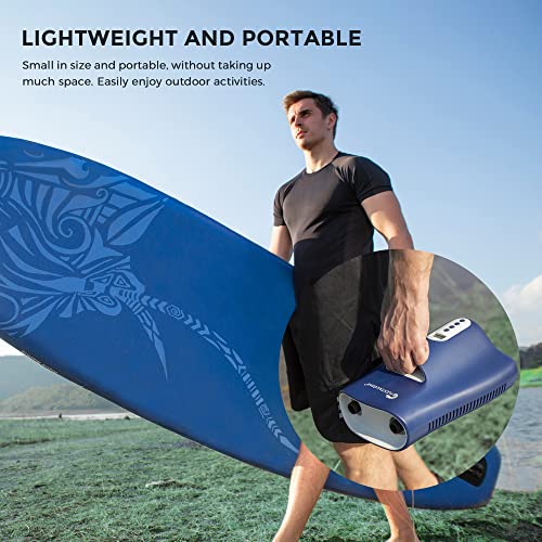 FLEXTAILGEAR 20PSI SUP Electric Air Pump 12V Dual Stage Inflation