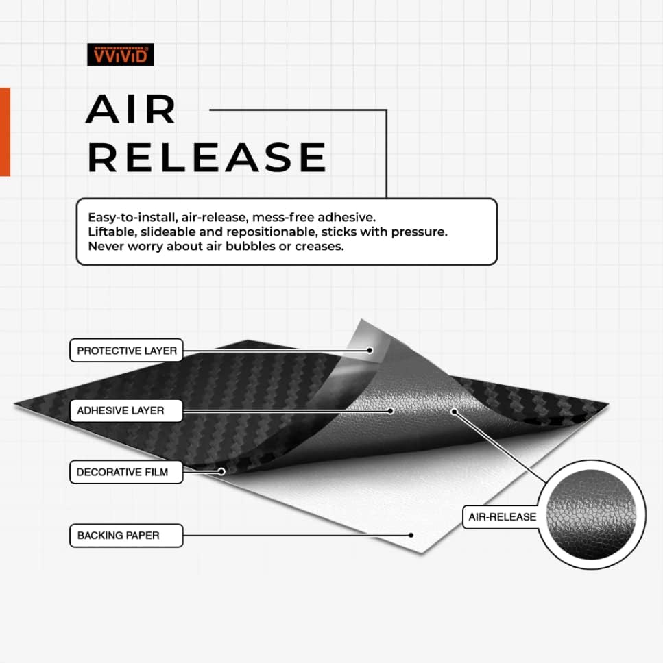 Miniatura 5 de VViViD rollo vinilo para detalles cinta de 2" x 20', hazlo tú mismo, Carbon Fiber Black
