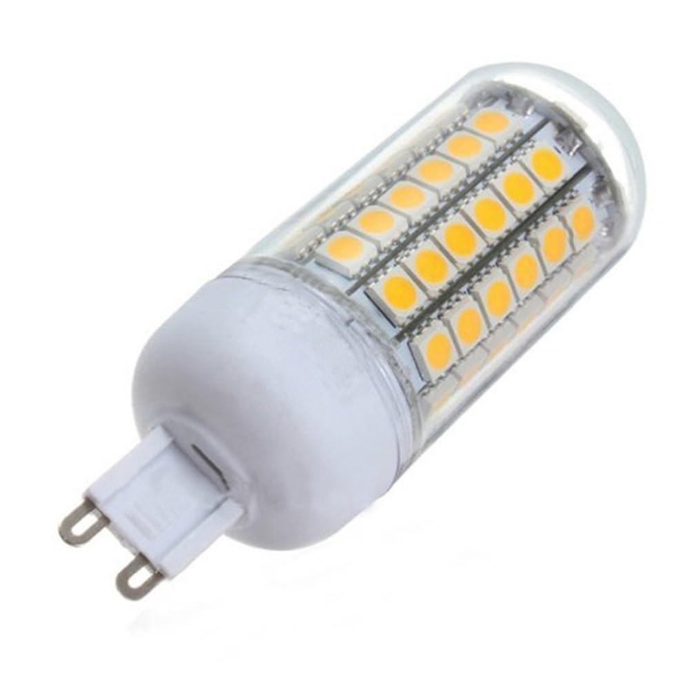 NXCVBNKZJ KJXP Lighting, Pack of 15, LED Corn Bulb AC220-240V G9 7W 69-SMD5050 LED Lamp Light(Warm White)