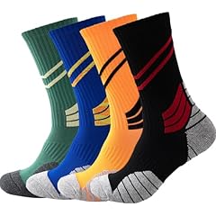 4 Pairs, Orange/Black/Green/Dark Blue