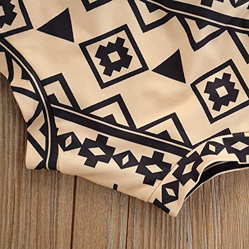 Bingqiling Western Baby Girl Clothing Sets Newborn Girl Summer Outfits Letter Print Short Sleeve Tassel Tops+Shorts+Headband (Black, 18-24 Months) #TOP5