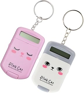 Alipis 2 Pçs Calculadora Portátil Calculadora De Bolso Chaveiro Chaveiro Pequena Calculadora Eletrônica Para Crianças Mini Chaveiro Pequeno Computador Mini Calculadora Eletrônica Artigos