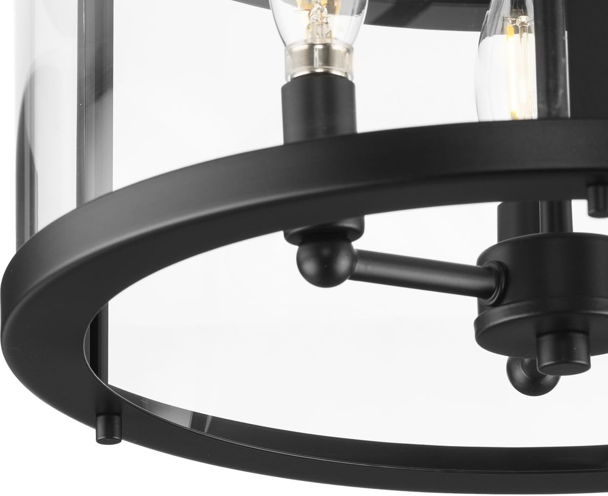 Progress Lighting Gilliam - 3 Light Flush Mount in New Traditional Style-12.12 Inches Tall and 13 Inches Wide-Matte Black Finish