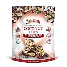 Jennies Organic Coconut Bites with Goji & Chia, 5.25oz Gluten Free, Non-GMO, Peanut Free, Kosher 6 Packs
