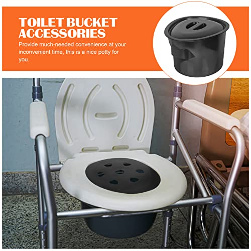 Ipetboom Chamber Pot Set Bedpan Urinal Bottle Urine Pots Potty Pee Bucket Bedside Urinal With Lid For Potty Chair For Pregnant Elderly Children Urine Bucket Black #TOP7