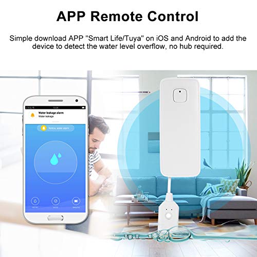Sensor de Vazamento de água WIFI Detector de Intrusão de Vazamento de água Alerta Alarme de Excesso