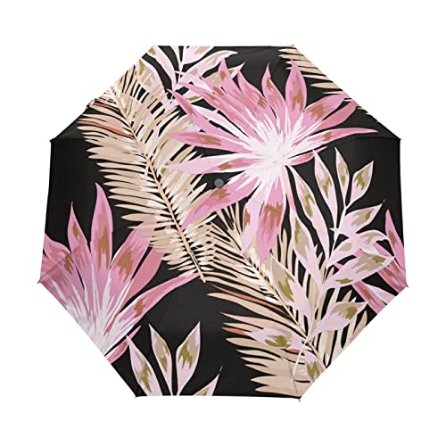 Parapluie protection UV ultra-léger automatique feuille jaune