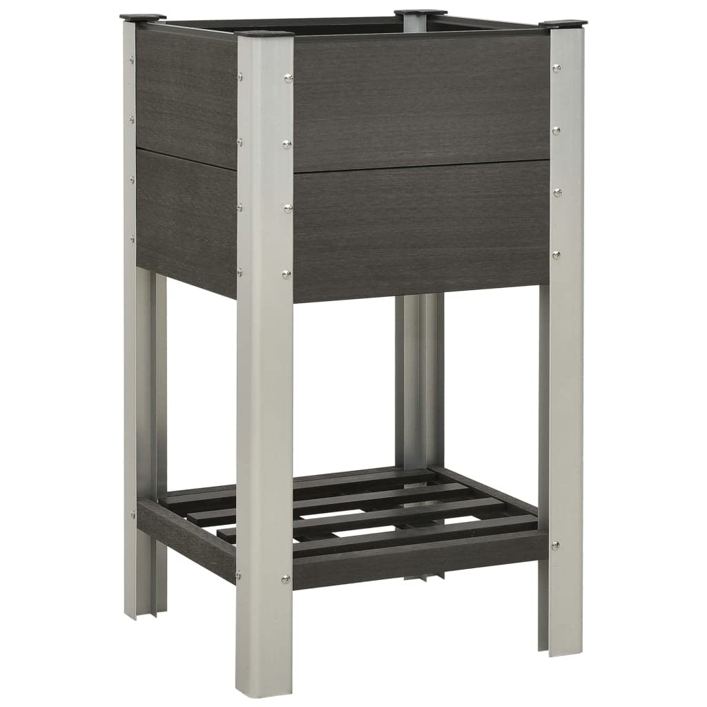 WPC Hochbeet 200x50x54 Cm Grau – Langlebiges Gartenbeet Für Gemüse & Blumen