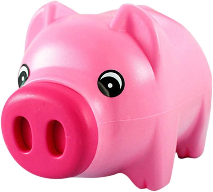 Cute Pig Piggy Bank, Pink Pig Bank Toy Coin Bank Decorative Saving Bank Cash Bank Adorable Money Box for Boys Girls Adult Pig Lovers(7.5'' L,4.5'' W, 3.9''H)