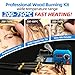 FIRElood LH55-T2-NS3 Both ports are heating up simultaneously Wood Burning kit Wood Burning Tool Pen 200~750℃, with Digital Thermometer,3 pen, 3 solid copper pen tips, 33 Wood Burning Pen Tips