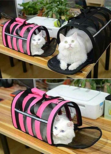 The DDS Store Puppy Cat Carrier Travel Bags Pet Dog Folding Breathable Mesh Tote Cage Crates (Red) (B083P6HMY4) Amazon Price History, Amazon Price Tracker