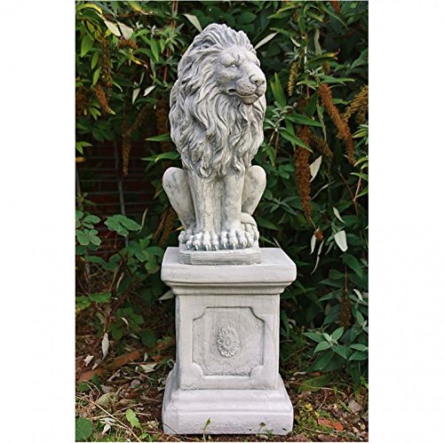 Löwen-Skulptur Aus Stein - Wetterfest & Frostsicher Für Garten & Terrasse