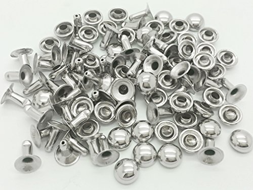 100pcs 10mm Single Cap Nickel Dome Rivets Studs Nailhead Rock Biker RV1110