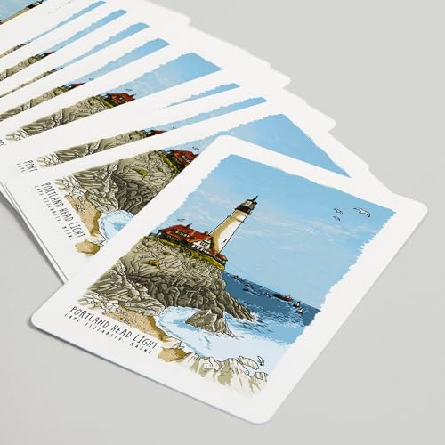 Lantern Press Portland Head Lighthouse, Naipes Poker 52 miniatura 5