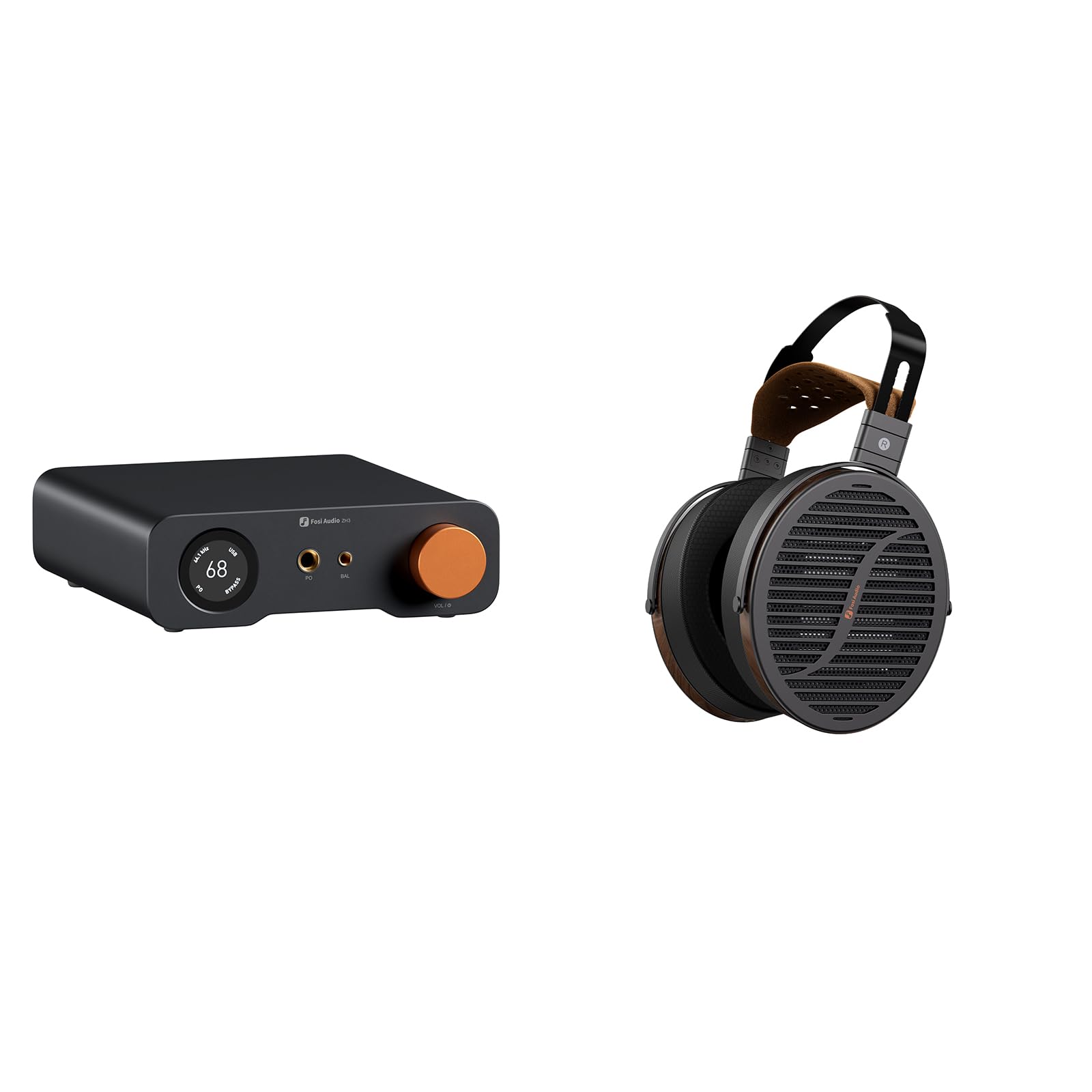 Fosi Audio ZH3 Amplificador de Auriculares DAC+Fosi Audio i5 Auriculares Magnéticos Planares de Respaldo Abierto