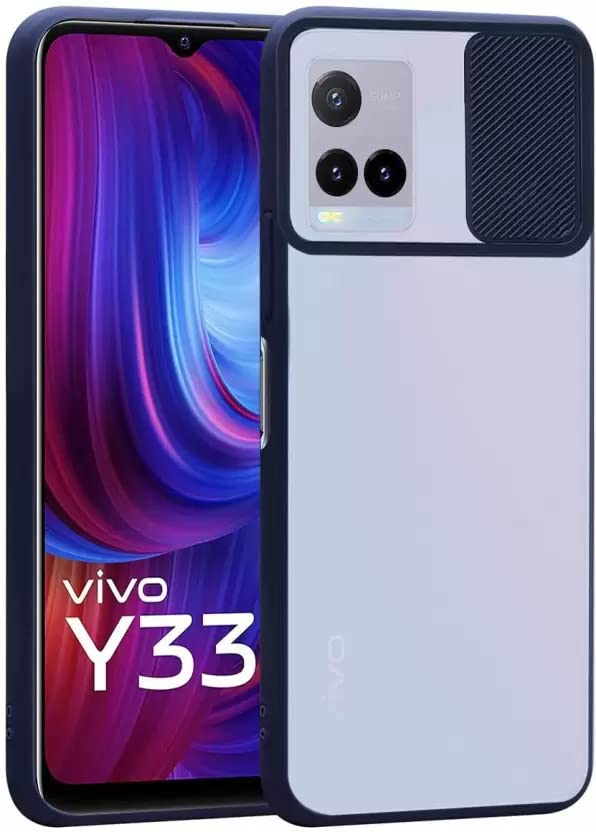 kinstar Back Cover for Vivo Y33S (Black)