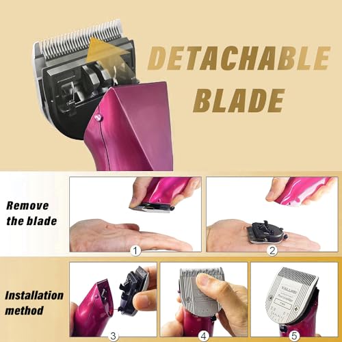 VALLNEI [3-Pack Professional Animal Clipper Blade Compatible with Wahl Arco, Bravura, Chromado, Creativa, Figura, Motion & SuperGroom; Dog, Cat, Horse & Pet Grooming, Detachable & Adjustable