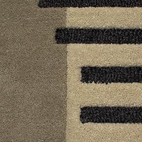Image of Export Quality Handmade Woollen Round Carpet for Living Room Size 4x4 feet Yellow Colour