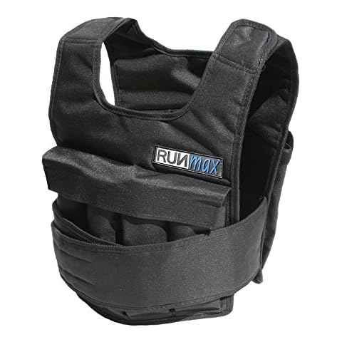 RUNmax 20LBS - 150LBS Adjustable Weighted Vest Wtih Shoulder Pads Option for Men and Women (150LBS W/SHOULDER PADS) Cover