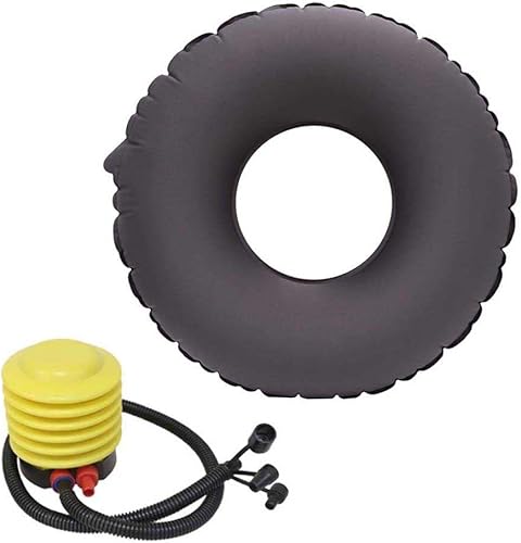 Cojín de rosquilla inflable para asiento de aire, cojín de asiento de aire, almohada para hemorroides para aliviar el dolor de coxis, hemorroides,