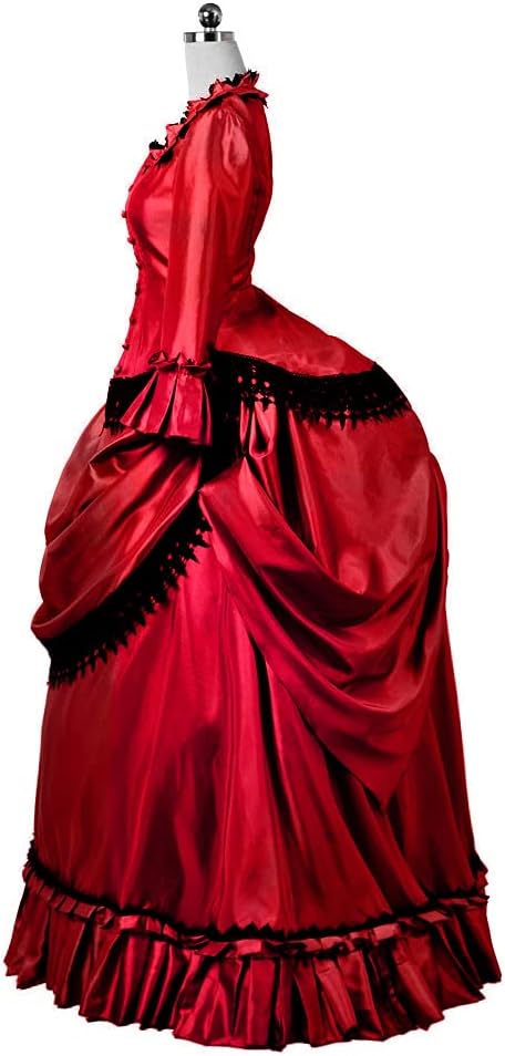 Steampunk Victorian Gothic Cosplay Costume Victorian Bustle Dress Gown Costume Edwardian Evening Dress - Image 4