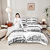 Manfei Train Comforter Set - Twin Size Retro Steam Locomotive Down Comforter with 1 Pillowcase - Vintage Train Bedding Set 2pcs for Kids Boys Adults Bedroom Decor - Lightweight Duvet Insert #1