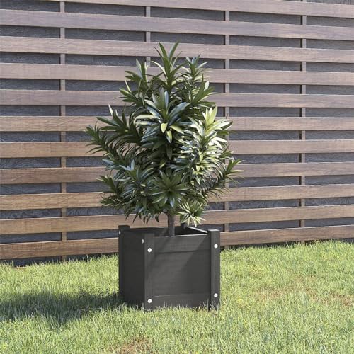 Xichuzi Jardinera, Huerto Urbano Terraza, Huerto En Casa, Tierra Huerto Urbano, Huerto Vertical, Mesa De Cultivo, de Madera Maciza de Pino Gris 31x31x31 cm
