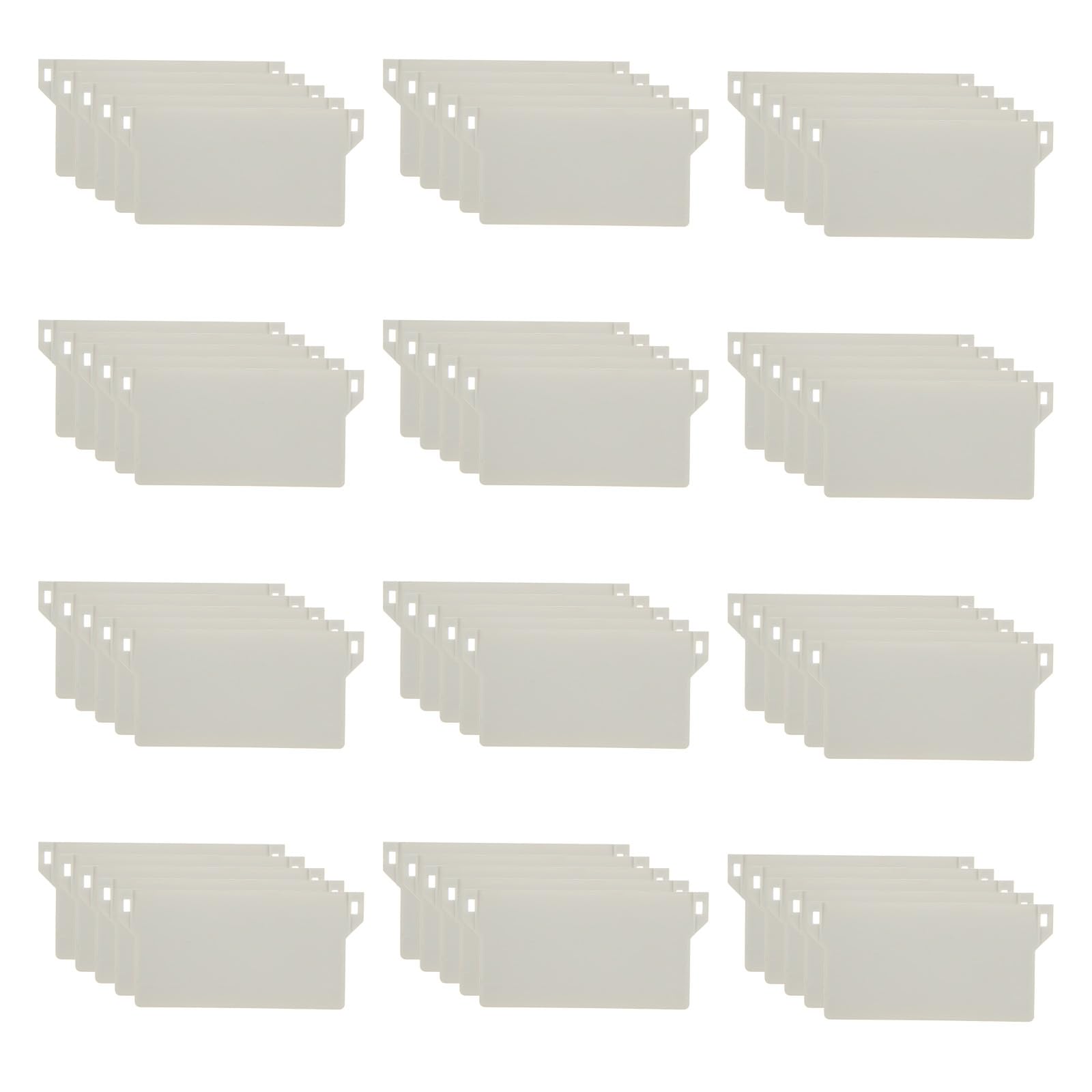 Lot de 60 lattes de stores verticaux de 10,2 x 8,9 x 5 cm pour fenêtre, stores verticaux blancs avec fond en plastique pour chaîne de fenêtre