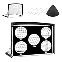 Football Goals, 2 In 1 Portable Football Net Training Equipment, Target Goal Posts for Garden, Outdoor, Indoor, Gifts