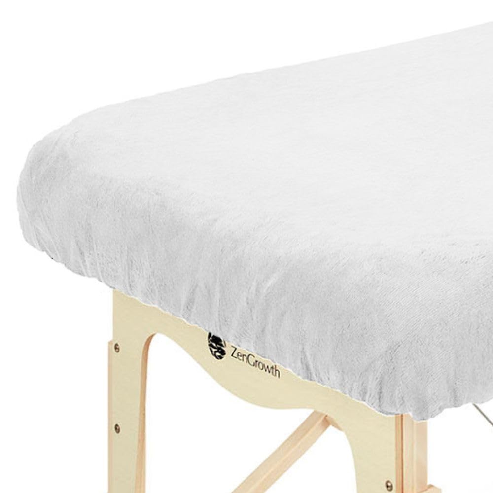 Serenza - Rivestimento per lettino da massaggio in microfibra (con poggiatesta) (bianco)