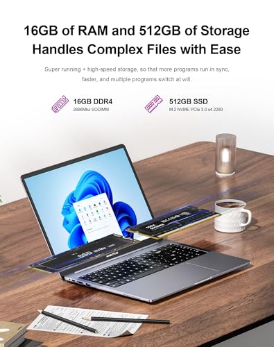 TRA16 16" PC Portatile con Ryzen 5 3550H(fino a 3,7GHz), 16GB DDR4 512GB SSD, Grafica Radeon Vega 8, TYPE-C, USB3.0, Wi-Fi5, Bluetooth5.0, HD Laptop(1920x1200) - PC Desktop - Immagine 4