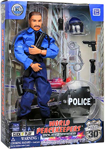 Click N' Play 12" Police Officer Action Figure Playset With Accessories. #TOP4