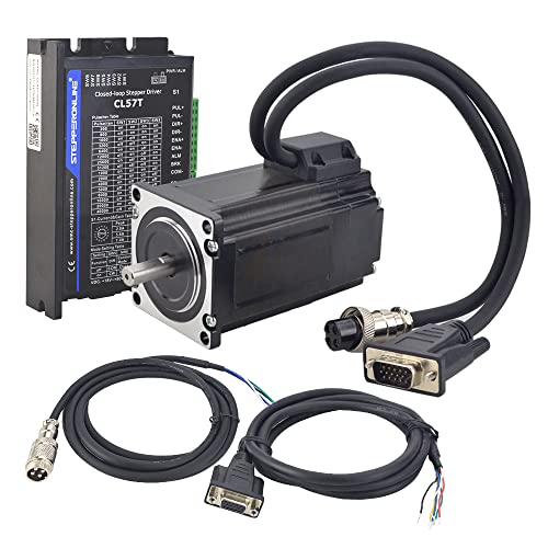 STEPPERONLINE Closed Loop Stepper Motor 1 Axis CNC KIT 2.0 Nm/283.28oz.in Nema 23 Stepper Motor & 0-8.0A 24-48VDC Stepper Driver