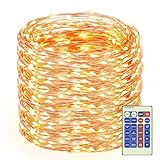 Decute 300Led 99FT Copper Wire Christmas Fairy String Lights Dimmable with Remote Control...