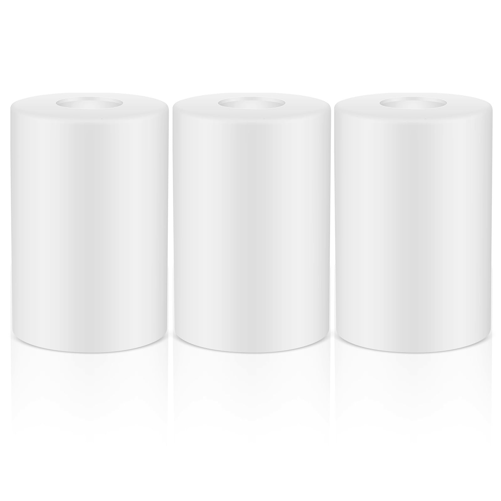 8 Pcs White Frosted Glass Shade Replacements for Pendant Light Fixtures Glass Lamp Shade Cover, 1-5/8 Inch Fitter, 4"w x 6"h, Replacement Lamp Globe for Chandelier Wall Light Sconce