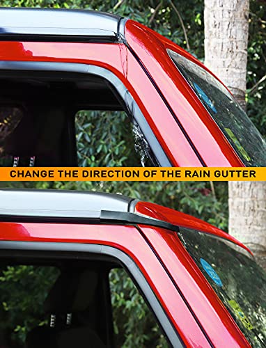 image for Savadicar Upgraded Version Rain Gutter Extensions, Roof Hard-Top ABS R