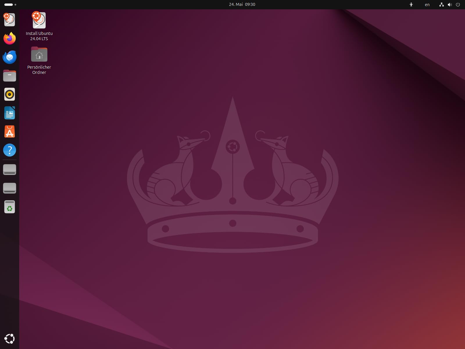 USB-Stick mit Ubuntu Linux 24.04 "Noble Numbat" LTS (64 Bit) Betriebssystem