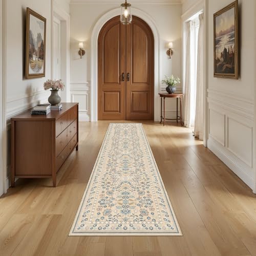Tapete corredor UERMEI 2x8 ft lavable floral boho miniatura 1
